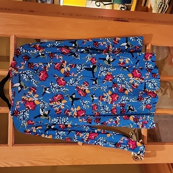 LYNNAE Teal with flowers and hummingbirds:) - Picture 4 of 4